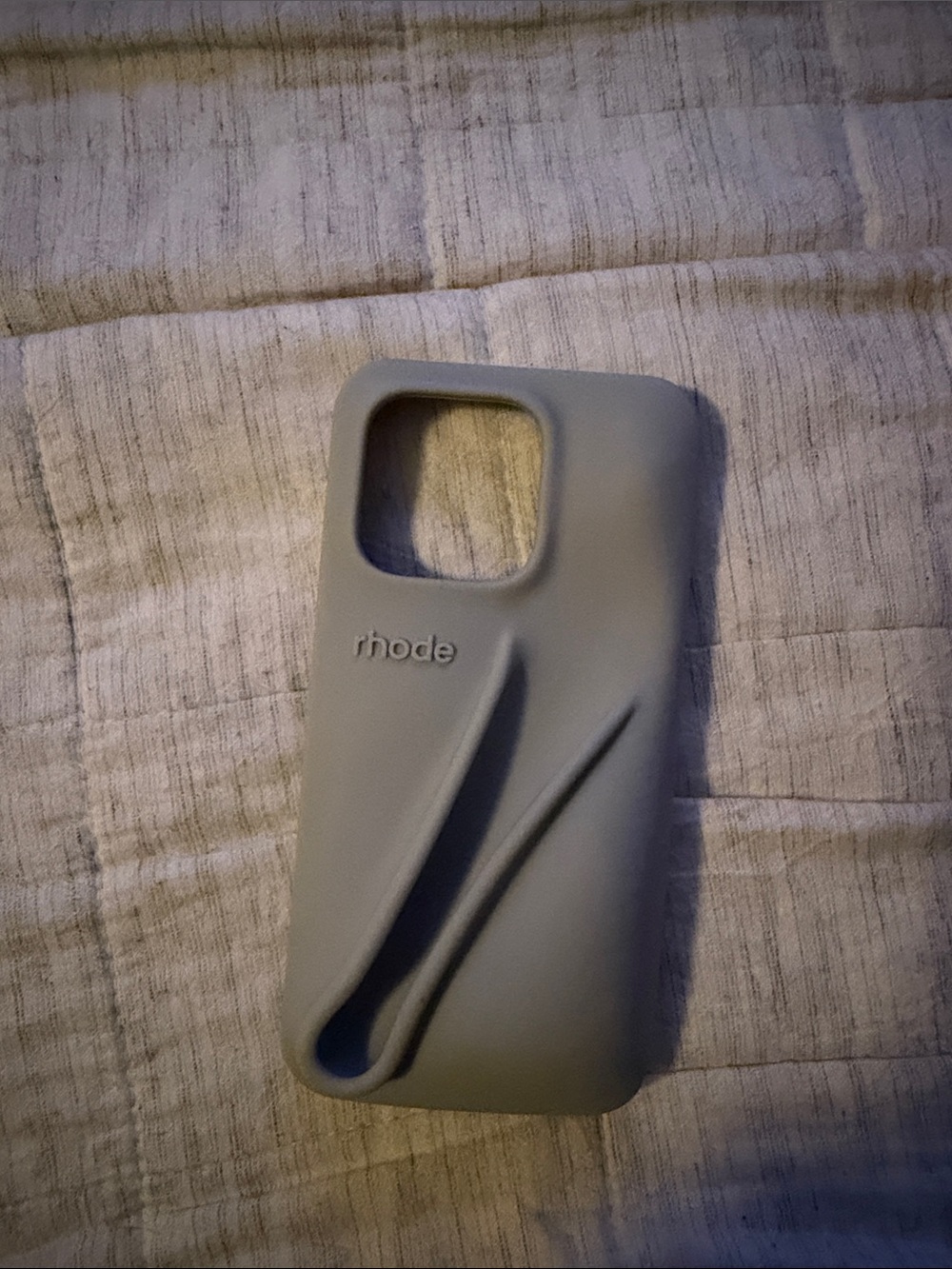 RHODE Soft Silicone Phone Case in Gray with Integrated Grip